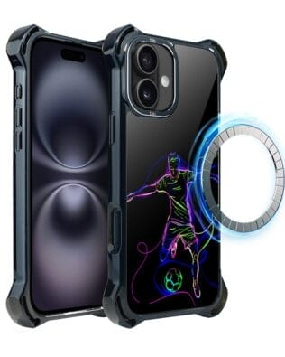 Etui do iPhone 16 Plus IBIZU DropGuard Ultra z MagSafe, #ElectroMove, Moc football’u