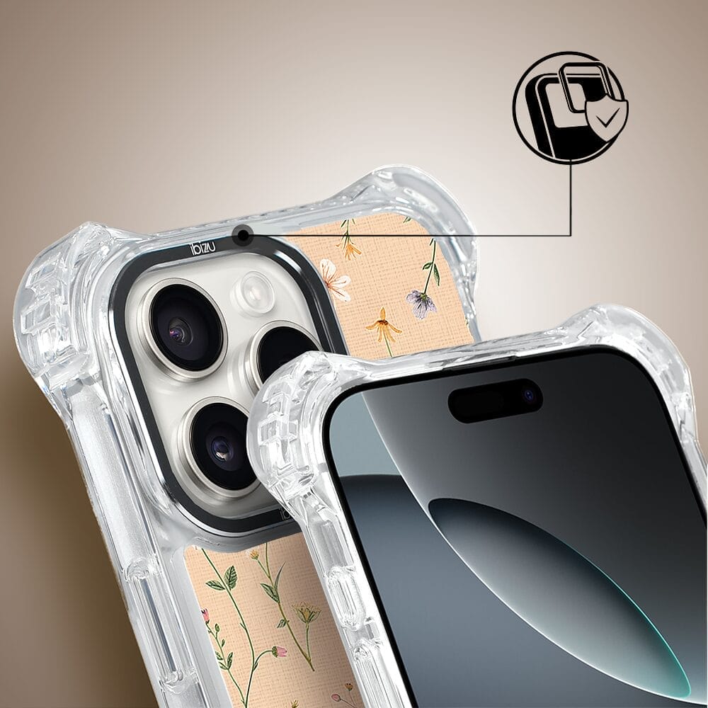 Etui do iPhone 16 Pro Max IBIZU DropGuard Ultra z MagSafe, Pastel Bloom, Koralowa łąka - obrazek 4