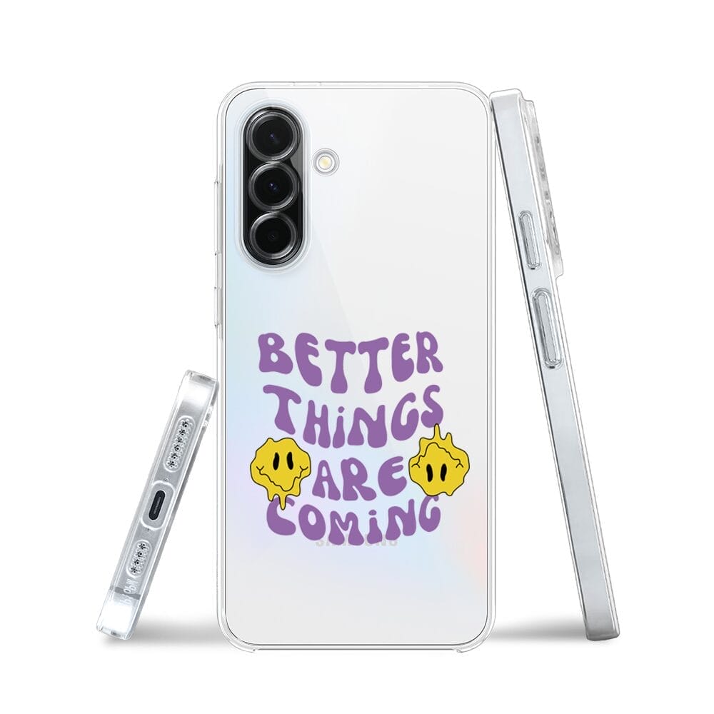 Etui do Samsung Galaxy A36 5G przeźroczyste, silikonowe Flexi, Better Things Are Coming - obrazek 3