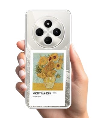 Etui do Xiaomi POCO C75 przeźroczyste, silikonowe Flexi, słoneczniki