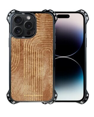 Etui do iPhone 14 Pro IBIZU DropGuard Ultra z MagSafe, Boho, Geometryczne linie