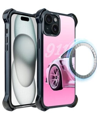 Etui do iPhone 15 IBIZU DropGuard Ultra z MagSafe, TechDrive, 911 różowe