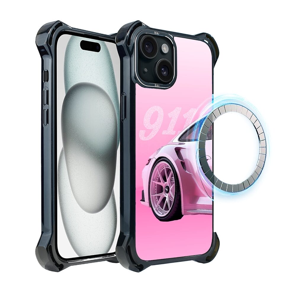 Etui do iPhone 15 IBIZU DropGuard Ultra z MagSafe, TechDrive, 911 różowe
