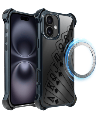Etui do iPhone 16 IBIZU DropGuard Ultra z MagSafe, Midnight, Karty do gry