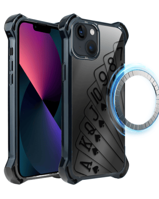Etui do iPhone 13 IBIZU DropGuard Ultra z MagSafe, Midnight, Karty do gry