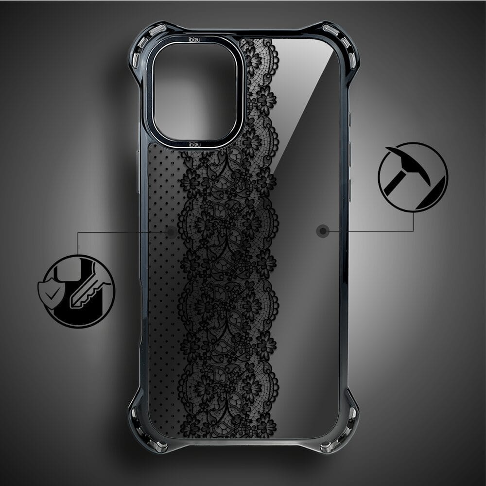 Etui do iPhone 16 IBIZU DropGuard Ultra z MagSafe, Midnight, Ornamentowa koronka - obrazek 7