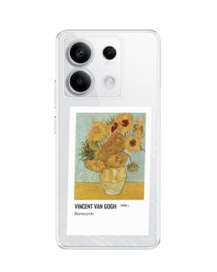 Etui do Xiaomi Redmi Note 13 Pro 5G przeźroczyste, silikonowe Flexi, słoneczniki