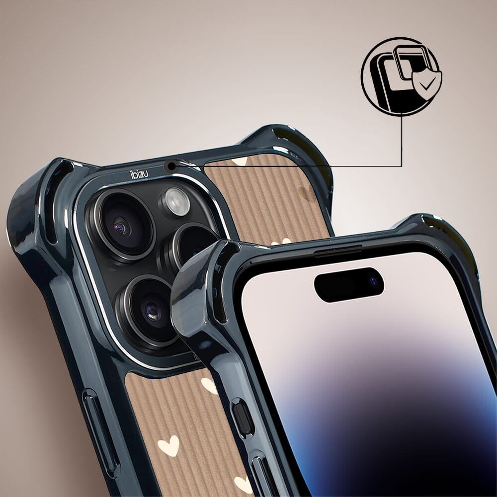 Etui do iPhone 14 Pro IBIZU DropGuard Ultra z MagSafe, Boho, Pudrowe serca - obrazek 3