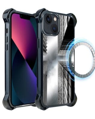 Etui do iPhone 13 IBIZU DropGuard Ultra z MagSafe, Noir City, Drapacze Chmur