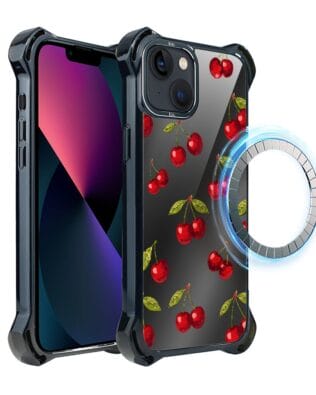 Etui do iPhone 13 IBIZU DropGuard Ultra z MagSafe, Midnight, Wiśniowa noc