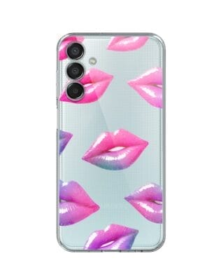 Etui do Samsung  Galaxy M15 5G przeźroczyste, silikonowe Flexi, hologramowe usta