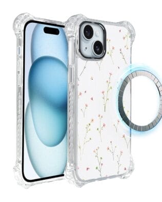 Etui do iPhone 15 Plus IBIZU DropGuard Ultra z MagSafe, Pastel Bloom, Polna fantazja