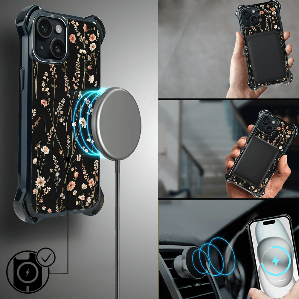 Etui iPhone 15 IBIZU DropGuard Ultra z MagSafe, Pastel Bloom, Północny ogród - obrazek 8