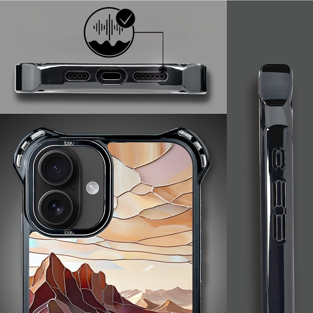 Etui do iPhone 16 Plus IBIZU DropGuard Ultra z MagSafe, Barwy Szkła, Pustynny spokój - obrazek 4