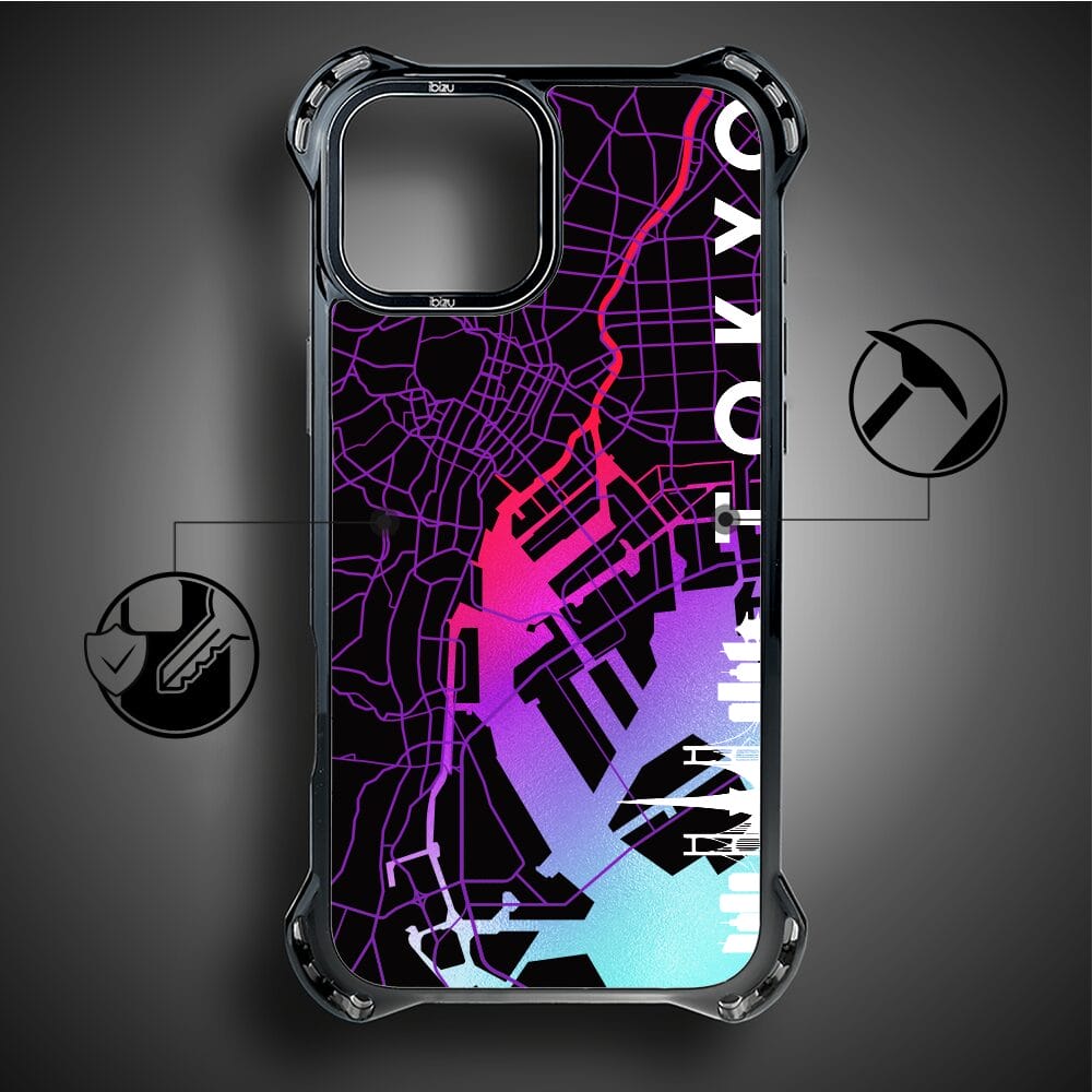 Etui do iPhone 14 IBIZU DropGuard Ultra z MagSafe, mapy świata, Tokyo - obrazek 7