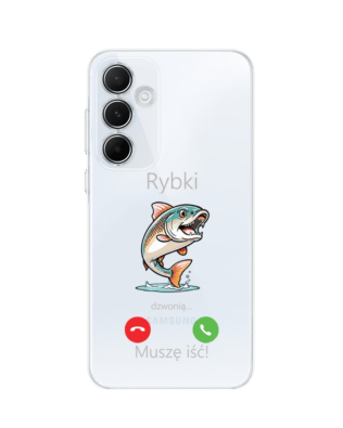 Etui do Samsung Galaxy A35 5G przeźroczyste, silikonowe Flexi, rybki dzwonią