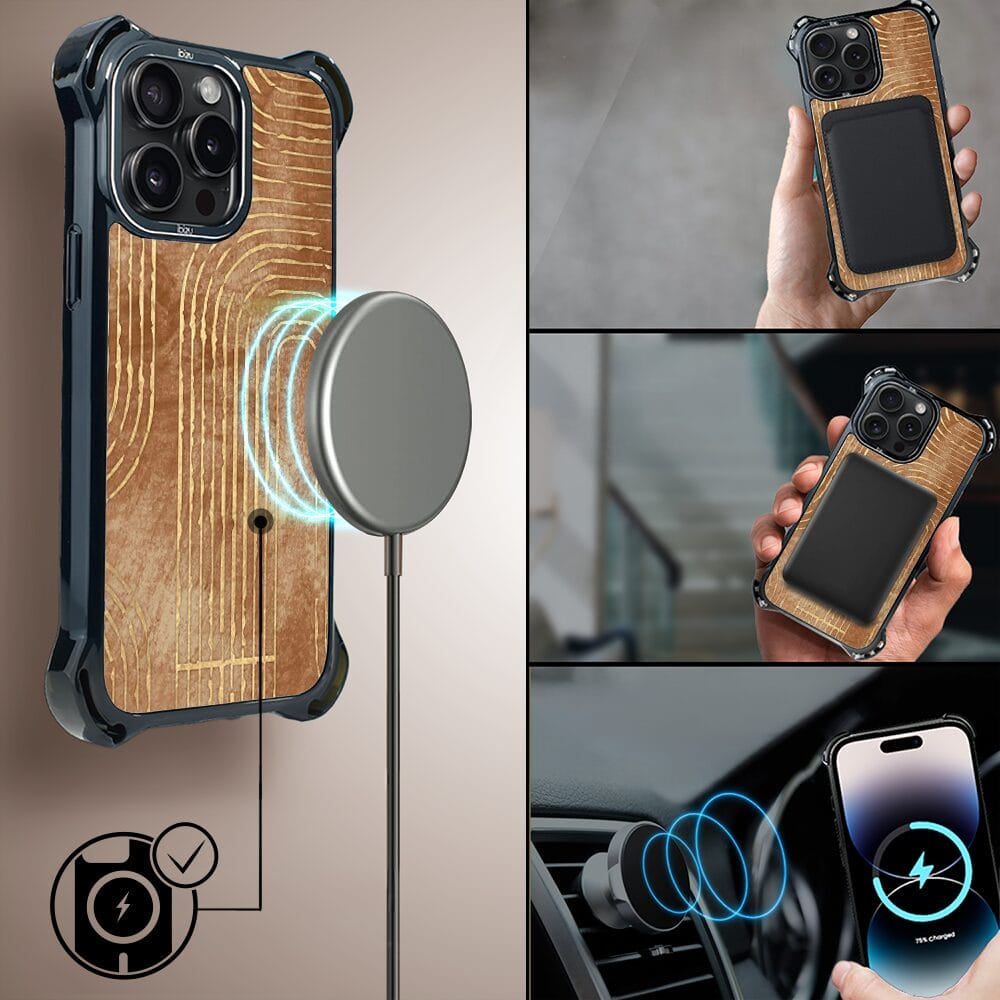 Etui do iPhone 14 Pro IBIZU DropGuard Ultra z MagSafe, Boho, Geometryczne linie - obrazek 8