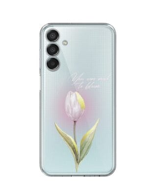 Etui do Samsung Galaxy M15 5G przeźroczyste, silikonowe Flexi, kwiaty, tulipan