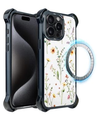 Etui iPhone 15 Pro IBIZU DropGuard Ultra z MagSafe, Pastel Bloom, Letni bukiet