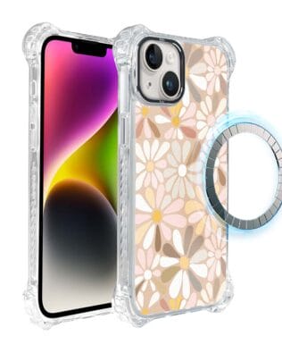 Etui iPhone 14 Plus IBIZU DropGuard Ultra z MagSafe, Boho, Kwiaty vintage