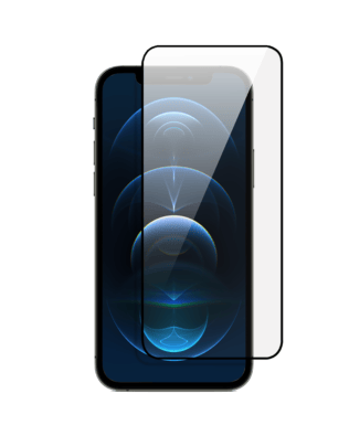 Twarde szkło diamentowe z czarną ramką do iPhone 12 Pro