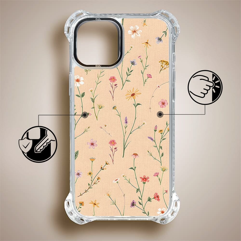 Etui iPhone 14 IBIZU DropGuard Ultra z MagSafe, Pastel Bloom, Koralowa łąka - obrazek 7