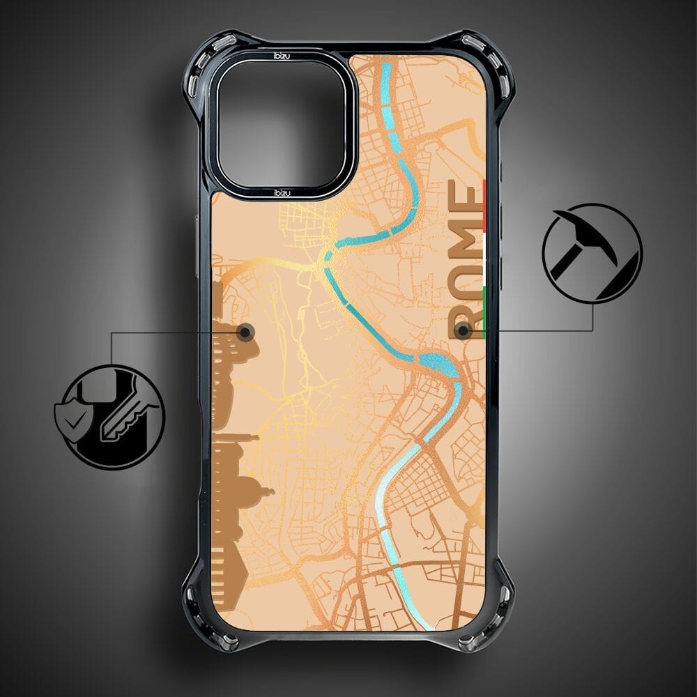 Etui do iPhone 15 IBIZU DropGuard Ultra z MagSafe, mapy świata, Rome - obrazek 7