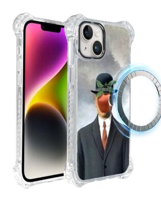 Etui iPhone 14 IBIZU DropGuard Ultra z MagSafe, Rene Magritte, syn człowieczy