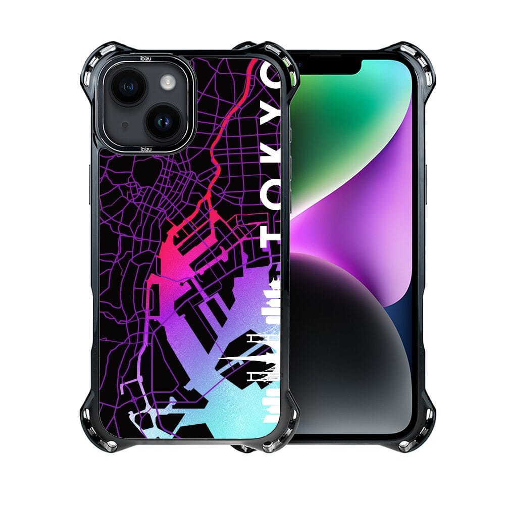 Etui do iPhone 14 Plus IBIZU DropGuard Ultra z MagSafe, mapy świata, Tokyo - obrazek 2