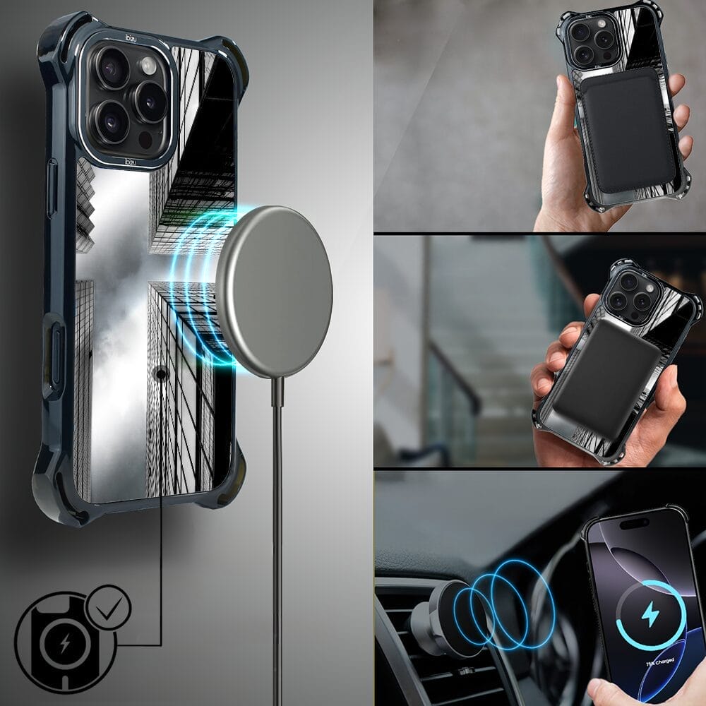 Etui do iPhone 16 Pro Max IBIZU DropGuard Ultra z MagSafe, Noir City, Drapacze Chmur - obrazek 8