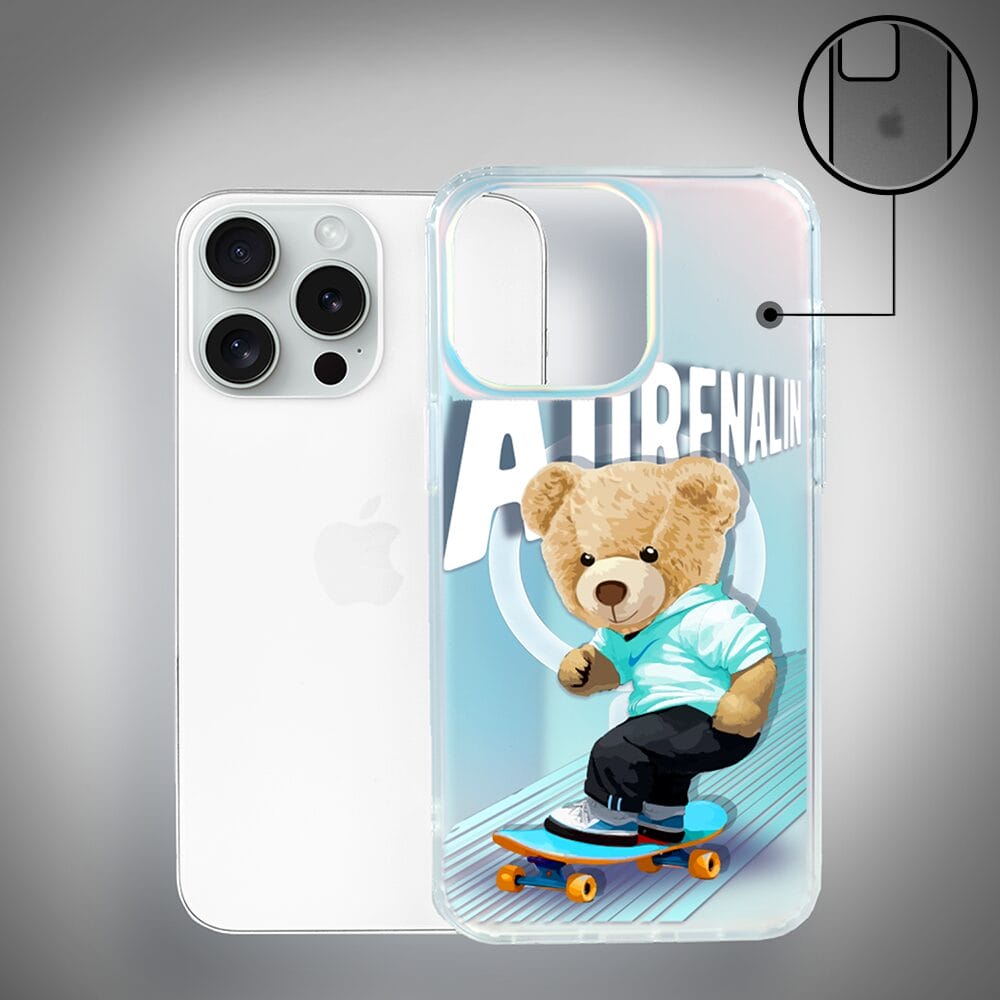 Etui do iPhone 14 Pro IBIZU California Sunset z MagSafe, zmieniające kolor, Graffiti Boy, artystyczny miś - obrazek 3