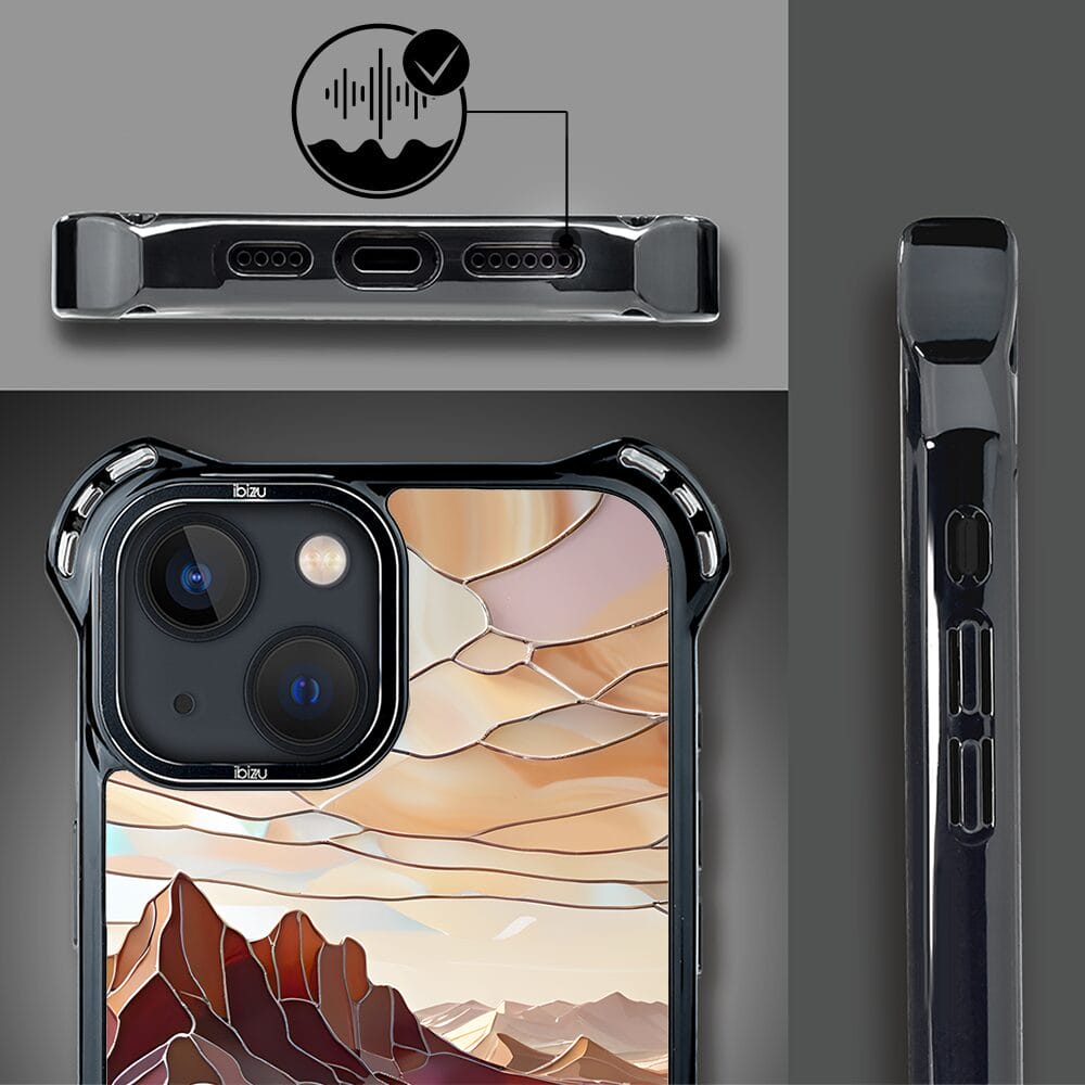 Etui do iPhone 13 IBIZU DropGuard Ultra z MagSafe, Barwy Szkła, Pustynny spokój - obrazek 6