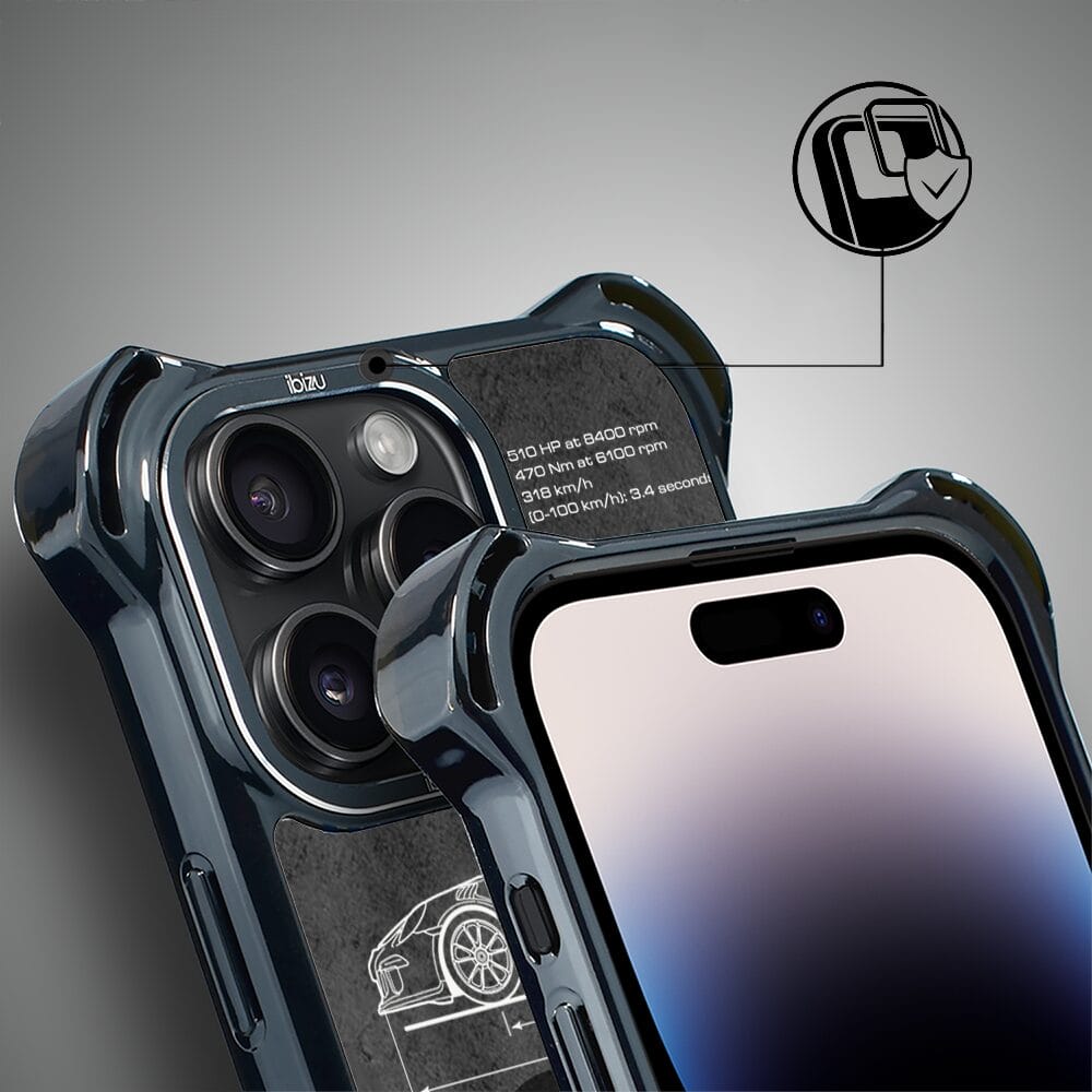 Etui do iPhone 14 Pro IBIZU DropGuard Ultra z MagSafe, TechDrive, 911 GT3 RS - obrazek 3