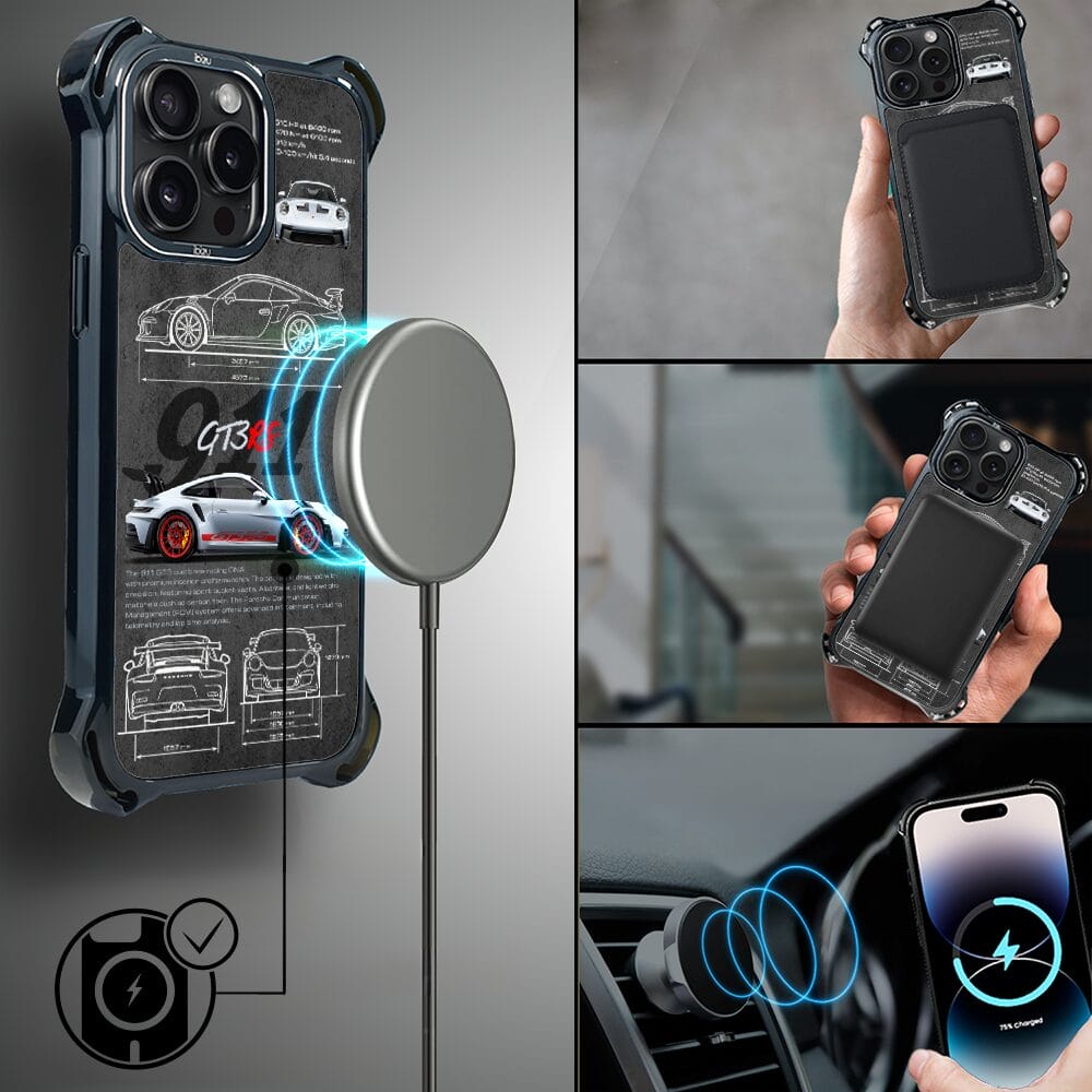 Etui do iPhone 14 Pro IBIZU DropGuard Ultra z MagSafe, TechDrive, 911 GT3 RS - obrazek 8