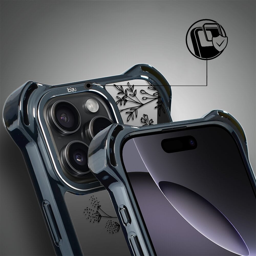 Etui iPhone 16 Pro Max IBIZU DropGuard Ultra z MagSafe, Midnight, Dotyk kwiatów - obrazek 6