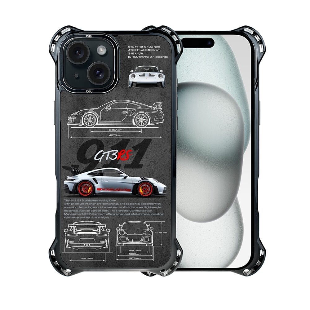 Etui do iPhone 15 IBIZU DropGuard Ultra z MagSafe, TechDrive, 911 GT3 RS - obrazek 2