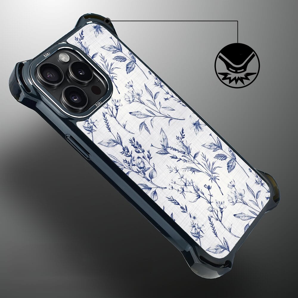 Etui iPhone 14 Pro IBIZU DropGuard Ultra z MagSafe, Pastel Bloom, Lazurowe szepty - obrazek 4