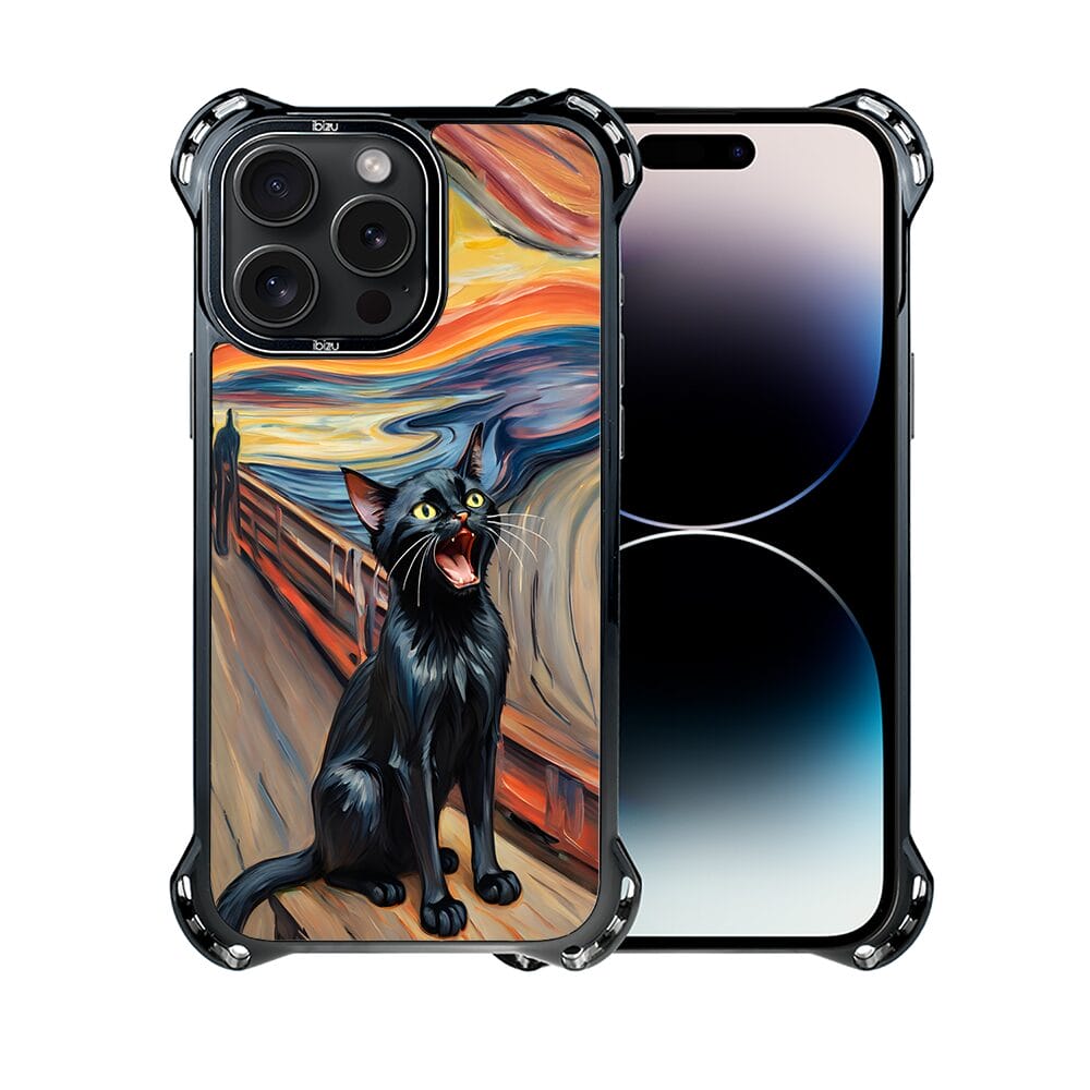 Etui iPhone 14 Pro IBIZU DropGuard Ultra z MagSafe, Edvard Munch, krzyk kota - obrazek 2
