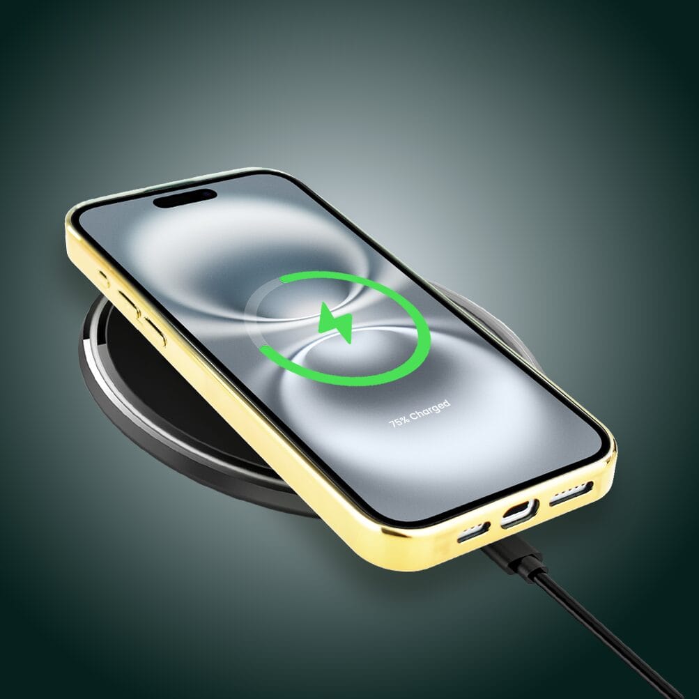 Etui do iPhone 16 IBIZU Elite Glass z MagSafe, Kintsugi, biała porcelana, złote - obrazek 8