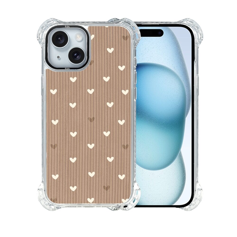 Etui do iPhone 15 Plus IBIZU DropGuard Ultra z MagSafe, Boho, Pudrowe serca - obrazek 2