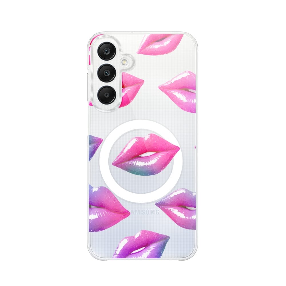 Etui do Samsung Galaxy A25 5G z MagSafe przeźroczyste, silikonowe Flexi, hologramowe usta