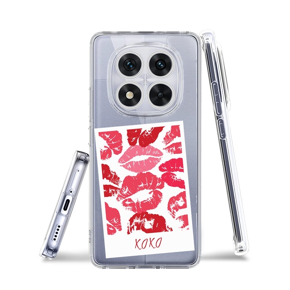 Etui do Xiaomi Redmi Note 14 Pro 5G przeźroczyste, silikonowe Flexi, pocałunki, polaroid - obrazek 3