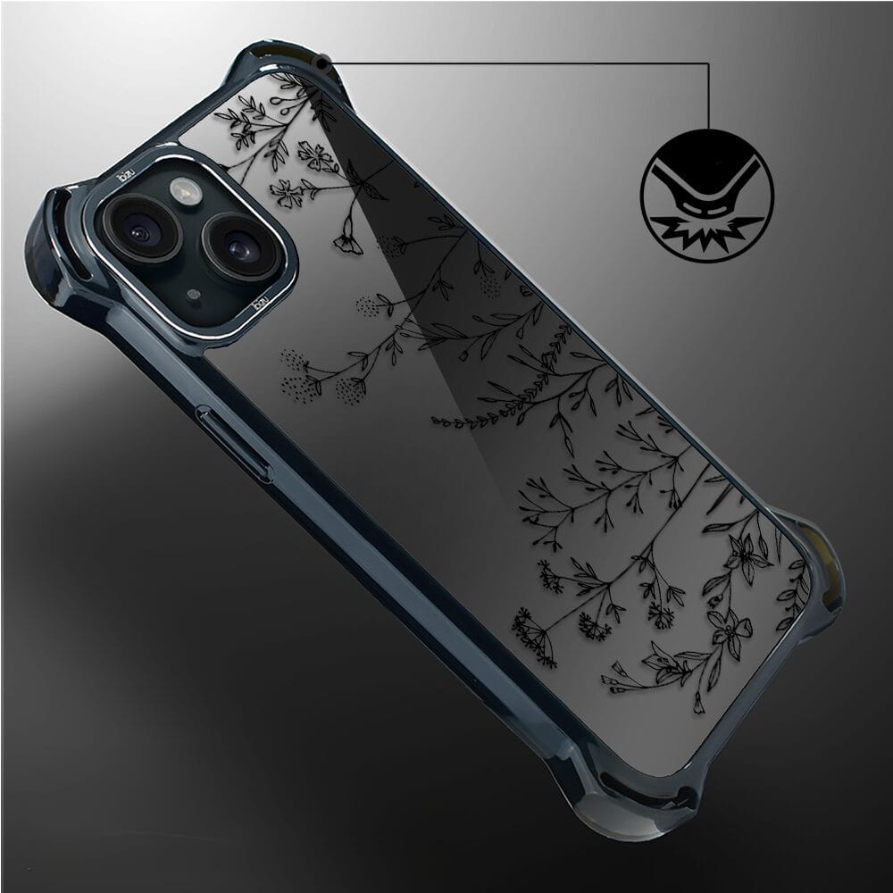 Etui do iPhone 15 IBIZU DropGuard Ultra z MagSafe, Midnight, Dotyk kwiatów - obrazek 4