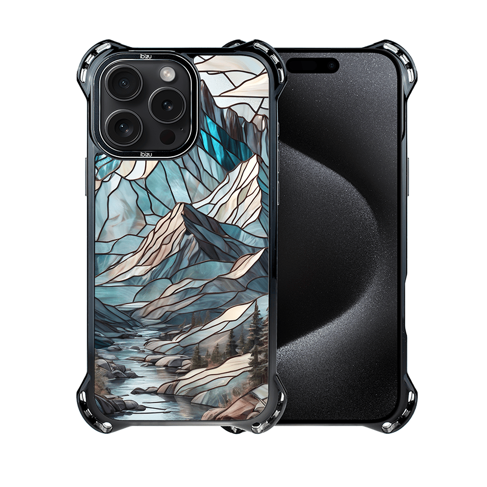 Etui do iPhone 15 Pro IBIZU DropGuard Ultra z MagSafe, Barwy Szkła, Górski Potok - obrazek 2
