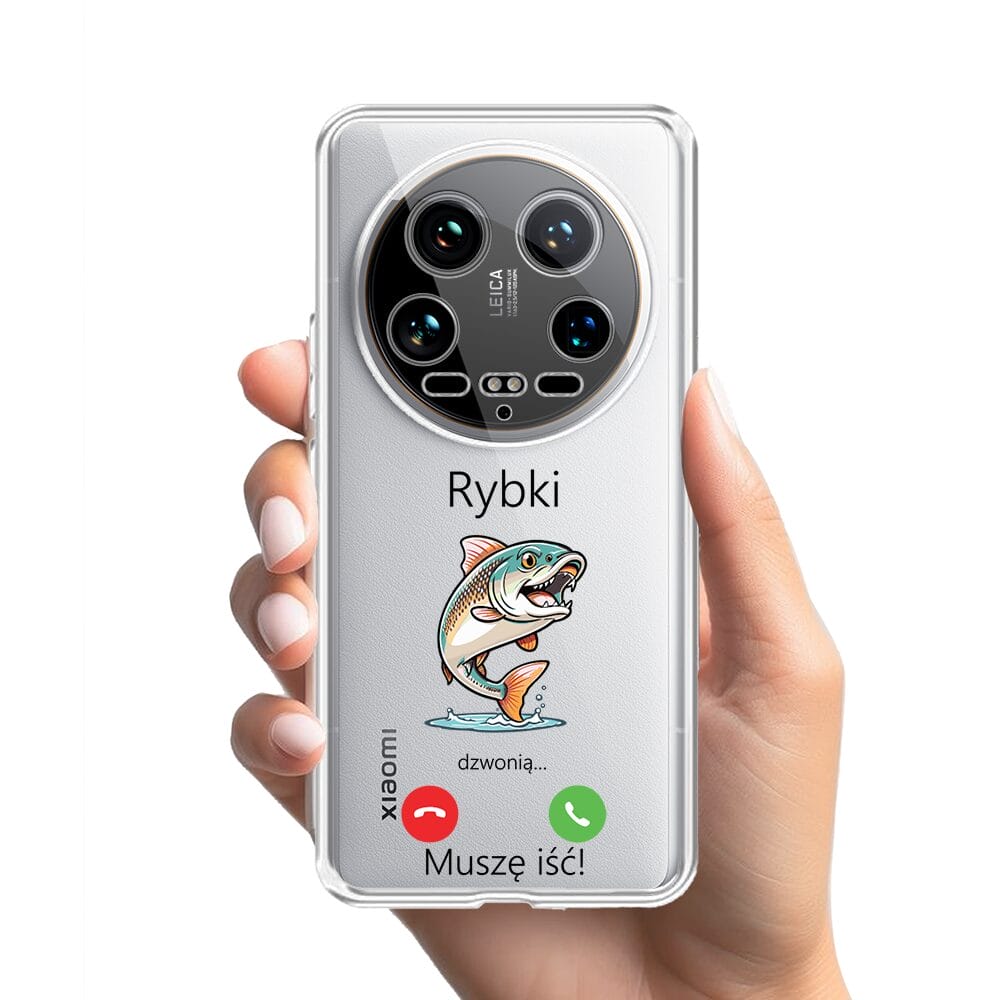 Etui do Xiaomi 14 Ultra przeźroczyste, silikonowe Flexi, rybki dzwonią - obrazek 2