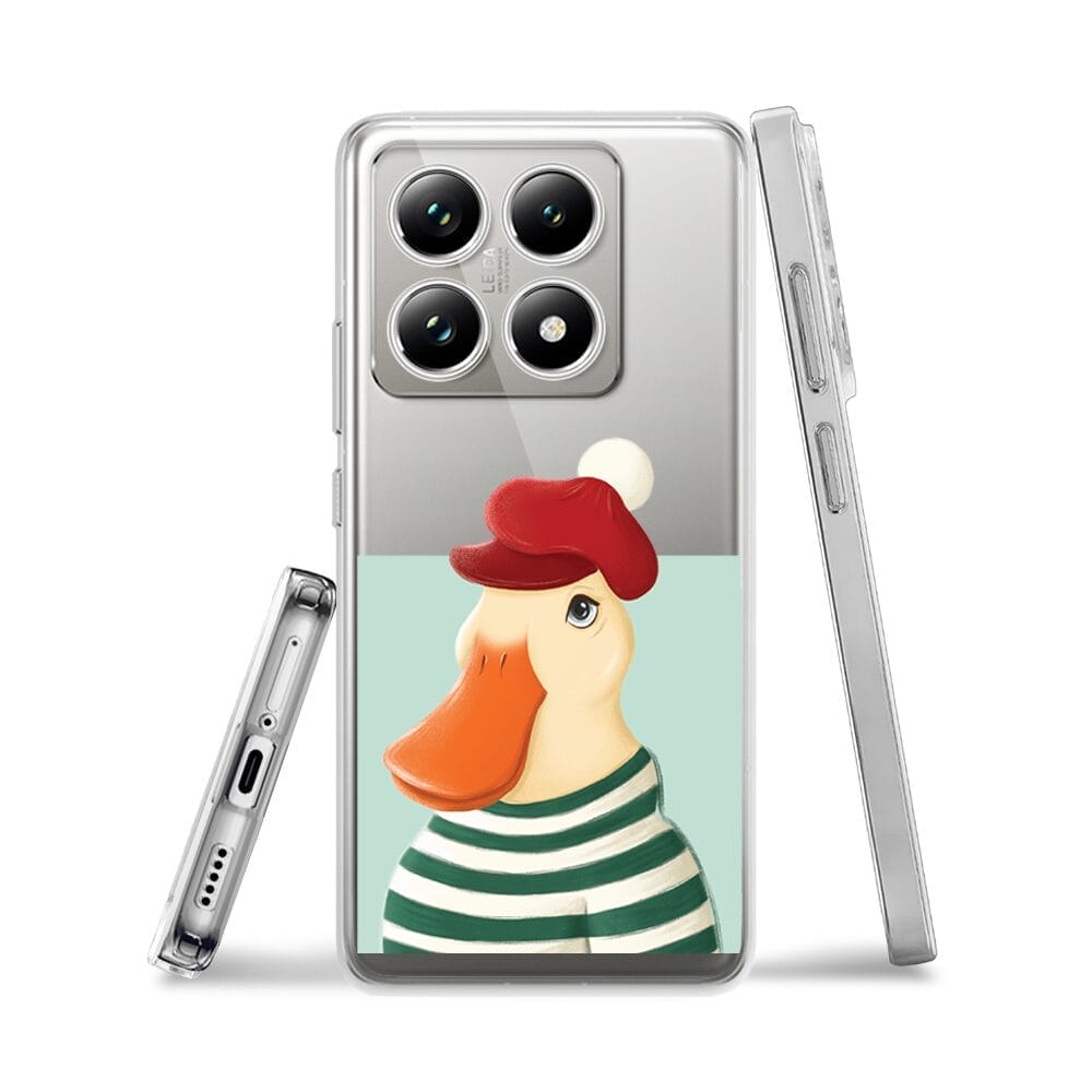 Etui do Xiaomi 14T przeźroczyste, silikonowe Flexi, kaczuszka - obrazek 3
