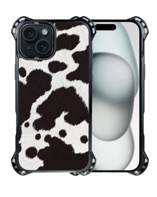 Etui do iPhone 15 IBIZU DropGuard Ultra z MagSafe, Zew Natury, Polska krowa