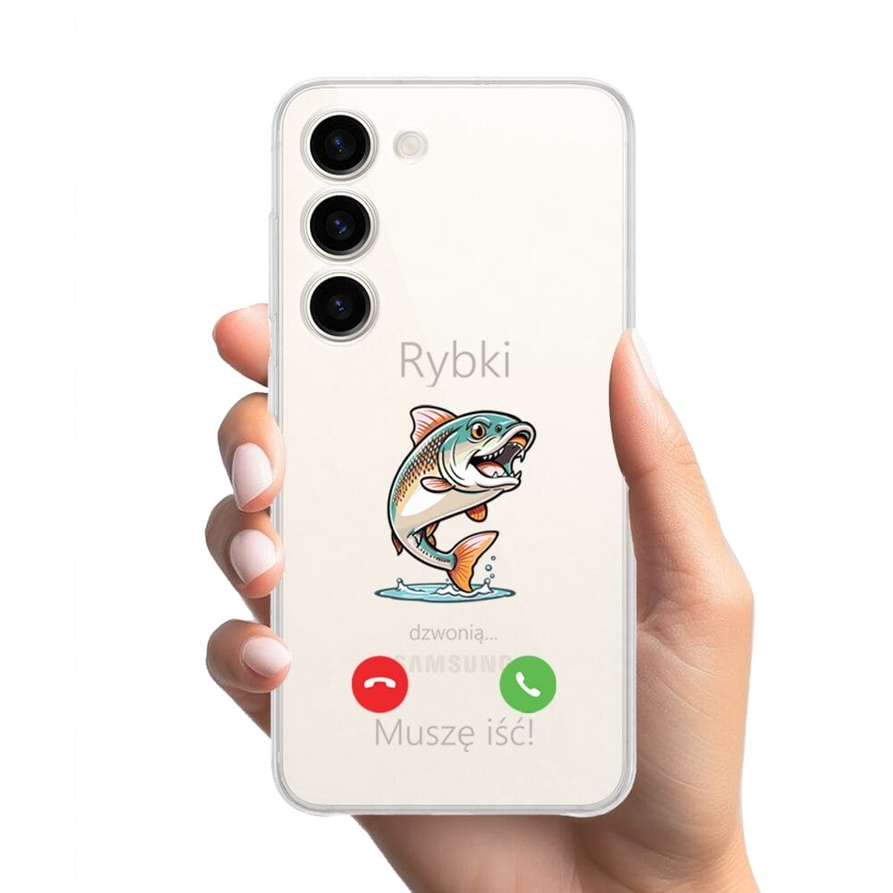 Etui do Samsung Galaxy S23 przeźroczyste, silikonowe Flexi, rybki dzwonią - obrazek 2