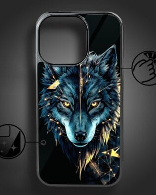 Etui do iPhone 16 Pro Max IBIZU Elite Glass z MagSafe wilk mocy, czarny chrom