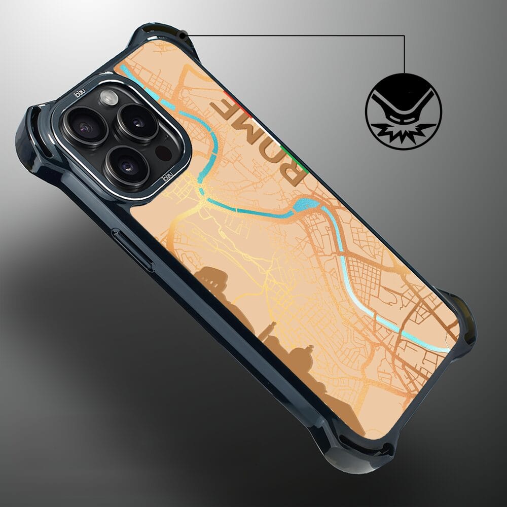 Etui do iPhone 14 Pro IBIZU DropGuard Ultra z MagSafe, Mapy Świata, Rome - obrazek 4